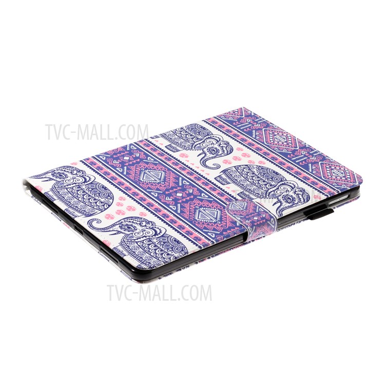 Pattern Printing Card Holder Leather Tablet Case for iPad Pro 11-inch (2020)/(2018) - Elephants-4