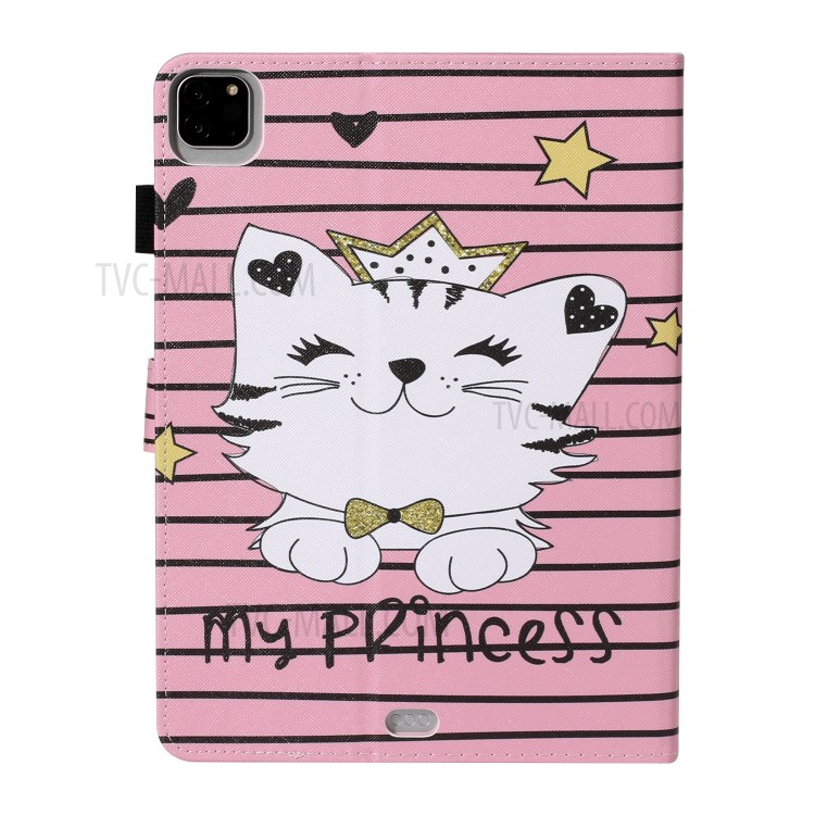 Pattern Printing Card Holder Leather Tablet Case for iPad Pro 11-inch (2020)/(2018) - My Princess Cat-2