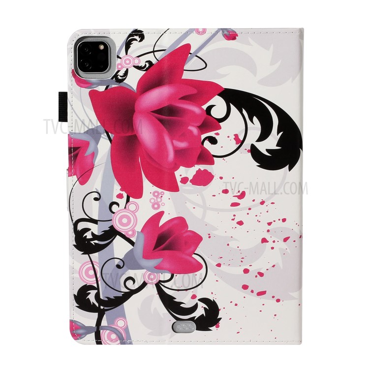 Pattern Printing Card Holder Leather Tablet Case for iPad Pro 11-inch (2020)/(2018) - Vivid Flower-2