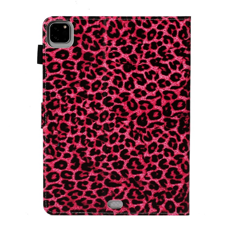 Pattern Printing Card Holder Leather Tablet Case for iPad Pro 11-inch (2020)/(2018) - Rose Leopard-2