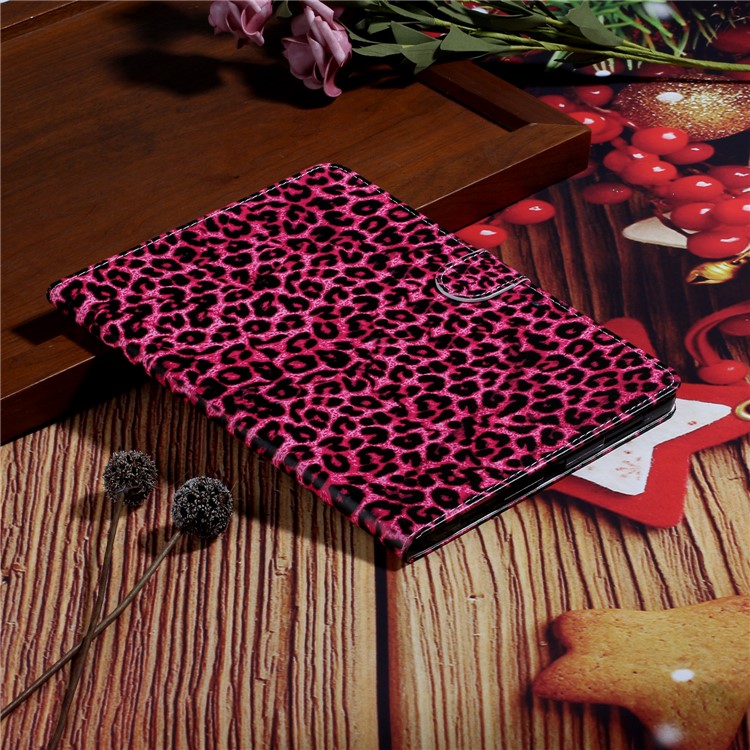 Case de Tableta de Cuero Para Tarjetas de Impresión de Patrones Para Ipad Pro de 11 Pulgadas (2020)/(2018) - Leopardo de Rosa