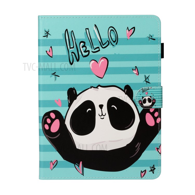Pattern Printing Card Holder Leather Tablet Case for iPad Pro 11-inch (2020)/(2018) - Hello Panda-1