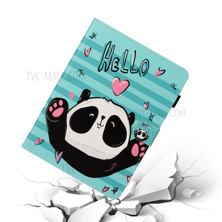 Pattern Printing Card Holder Leather Tablet Case for iPad Pro 11-inch (2020)/(2018) - Hello Panda-5