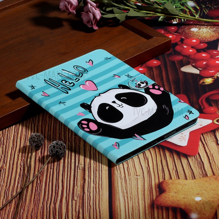 Pattern Printing Card Holder Leather Tablet Case for iPad Pro 11-inch (2020)/(2018) - Hello Panda-6