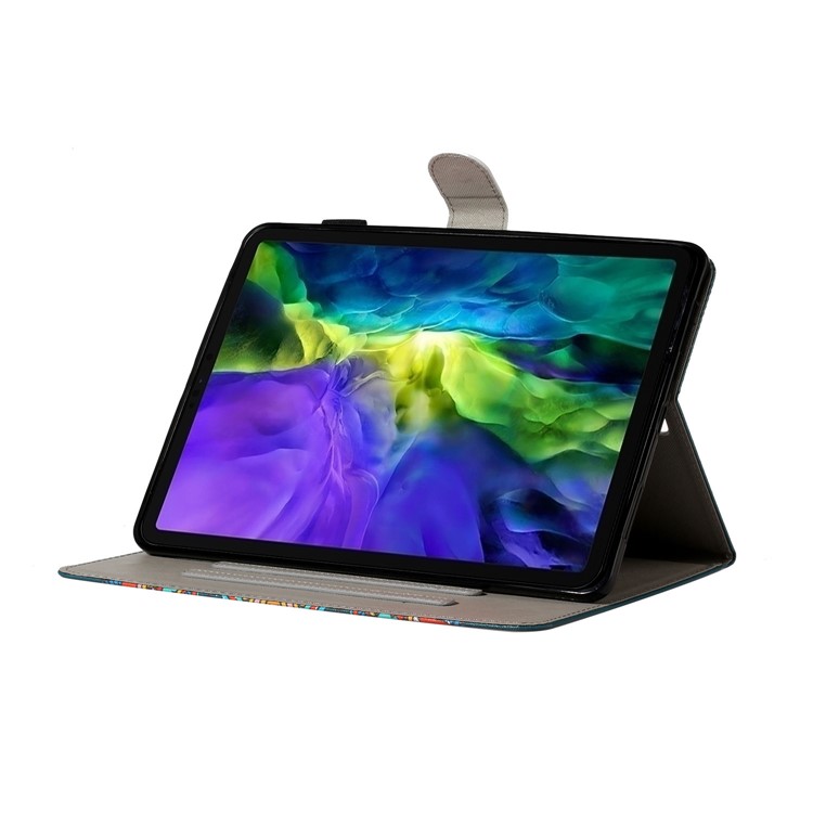 Musterdruckkartenhalter Leder Tablet Hülle Für Ipad Pro 11-zoll (2020)/(2018) - Stammeselefant-6