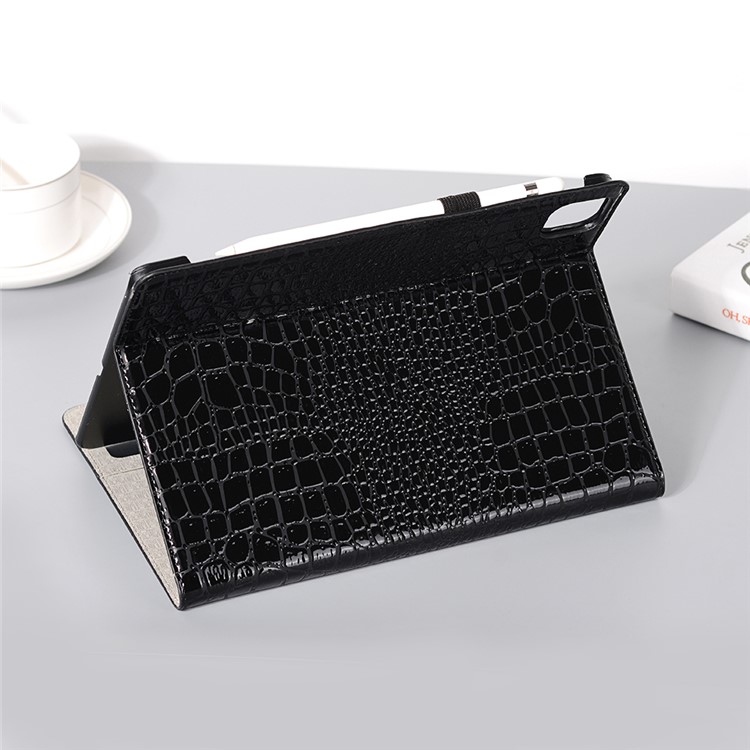 Crocodile Texture Wallet Leather Smart Tablet Case Cover for Apple iPad Pro 12.9-inch (2020)/(2018) - Black-8