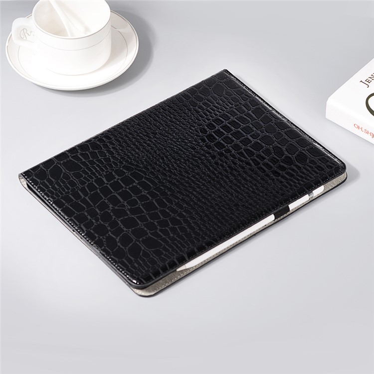 Crocodile Texture Wallet Leather Smart Tablet Case Cover for Apple iPad Pro 12.9-inch (2020)/(2018) - Black-9