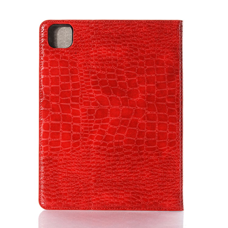 Crocodile Texture Wallet Cuero Smart Tableta Cubierta Para Apple Ipad Pro 12.9 Pulgadas (2020)/(2018) - Rojo