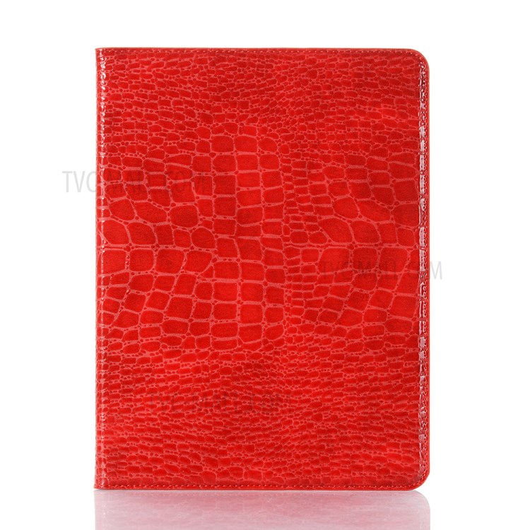 Crocodile Skin Wallet Stand Smart Leather Tablet Casing for iPad Pro 11-inch (2020) - Red-1