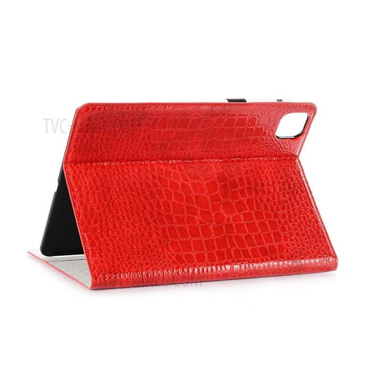 Crocodile Skin Wallet Stand Smart Leather Tablet Casing for iPad Pro 11-inch (2020) - Red-4