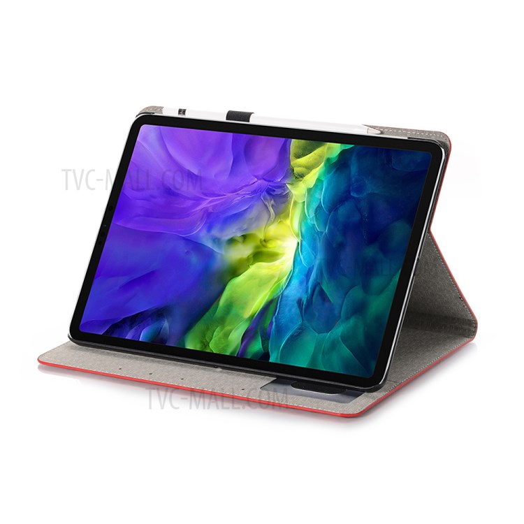 Crocodile Skin Wallet Stand Smart Leather Tablet Casing for iPad Pro 11-inch (2020) - Red-5