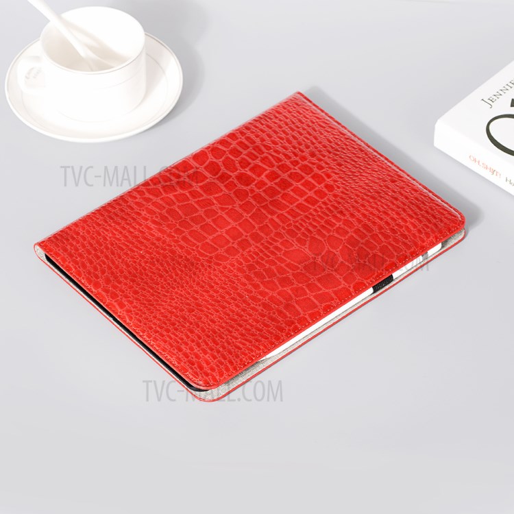 Crocodile Skin Wallet Stand Smart Leather Tablet Casing for iPad Pro 11-inch (2020) - Red-6