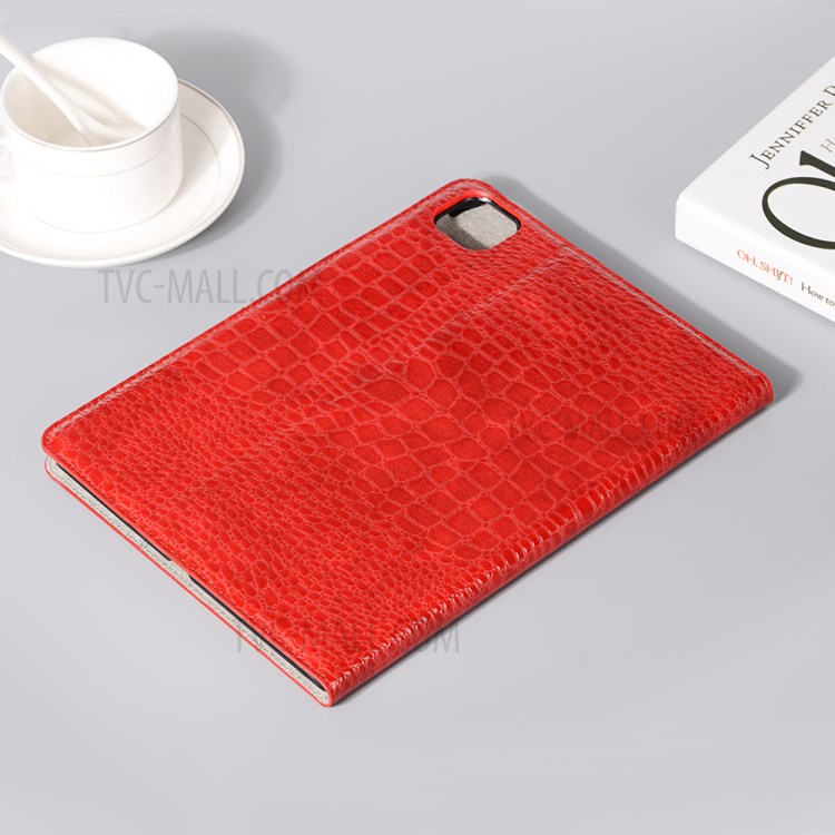 Crocodile Skin Wallet Stand Smart Leather Tablet Casing for iPad Pro 11-inch (2020) - Red-7