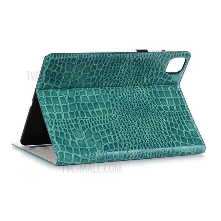 Crocodile Skin Wallet Stand Smart Leather Tablet Casing for iPad Pro 11-inch (2020) - Green-3