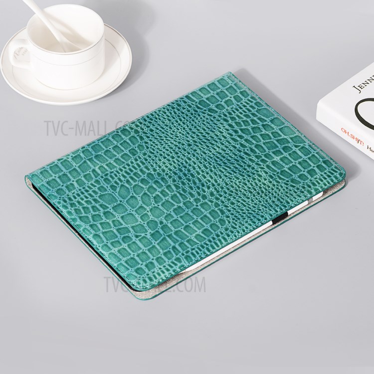 Crocodile Skin Wallet Stand Smart Leather Tablet Casing for iPad Pro 11-inch (2020) - Green-7