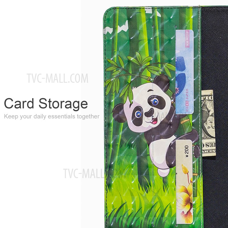 Light Spot Decor Pattern Printing Leather Tablet Case for iPad Pro 11-inch (2020)/(2018) - Panda and Bamboo-7