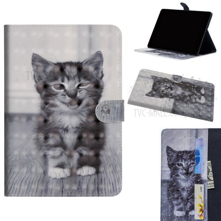 Light Spot Decor Pattern Printing Leather Tablet Case for iPad Pro 11-inch (2020)/(2018) - Smiling Cat-1