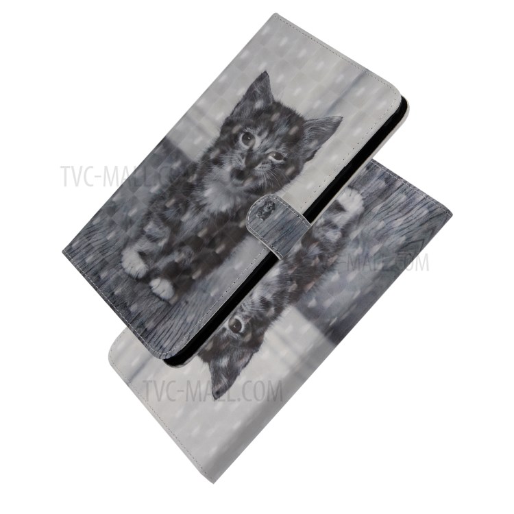 Light Spot Decor Pattern Printing Leather Tablet Case for iPad Pro 11-inch (2020)/(2018) - Smiling Cat-4