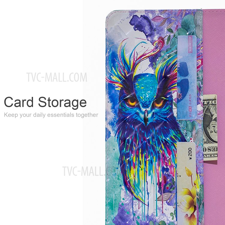 Light Spot Decor Pattern Printing Leather Tablet Case for iPad Pro 11-inch (2020)/(2018) - Color Owl-7
