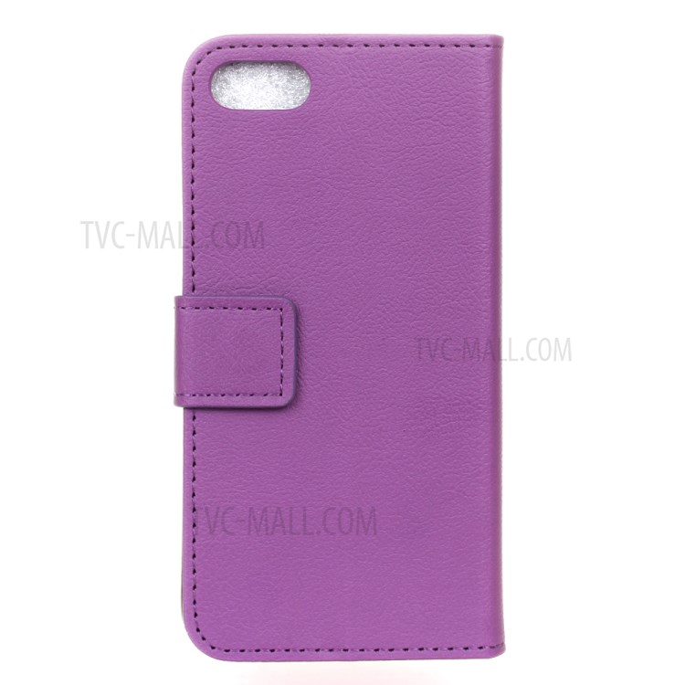 Protective PU Leather Wallet Stand Phone Cover for iPhone SE (2nd Generation)/8/7 4.7 inch - Purple-4