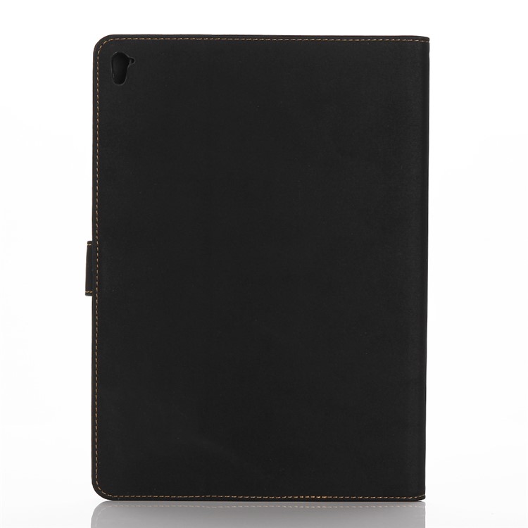 Matte Leather Smart Stand Case for iPad Pro 9.7 inch - Black-2