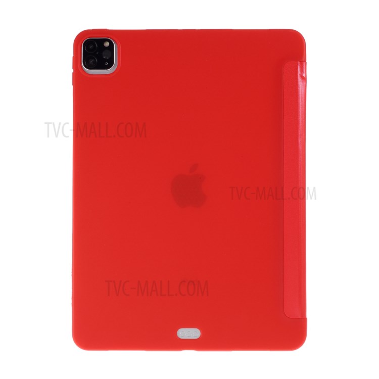Tri-fold Leather Stand Case for iPad Pro 11-inch (2020) - Red-3