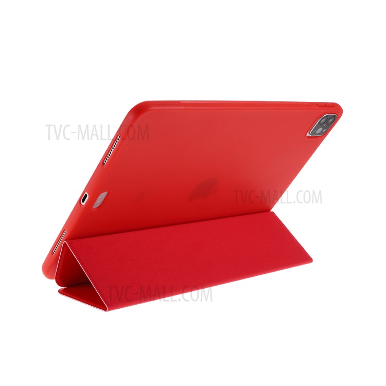 Tri-fold Leather Stand Case for iPad Pro 11-inch (2020) - Red-5