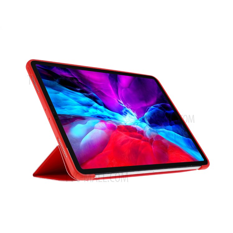 Tri-fold Leather Stand Case for iPad Pro 11-inch (2020) - Red-6