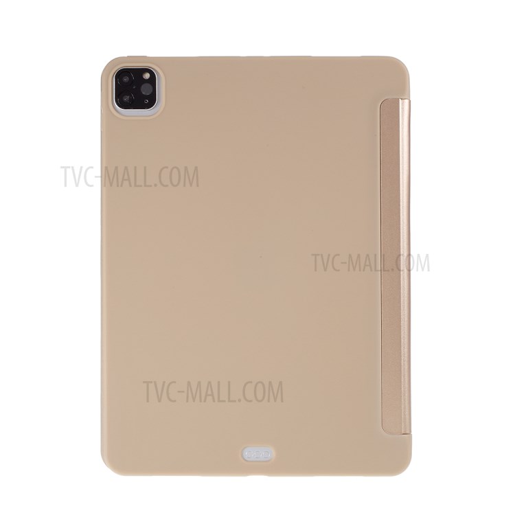 Tri-fold Leather Stand Case for iPad Pro 11-inch (2020) - Gold-3