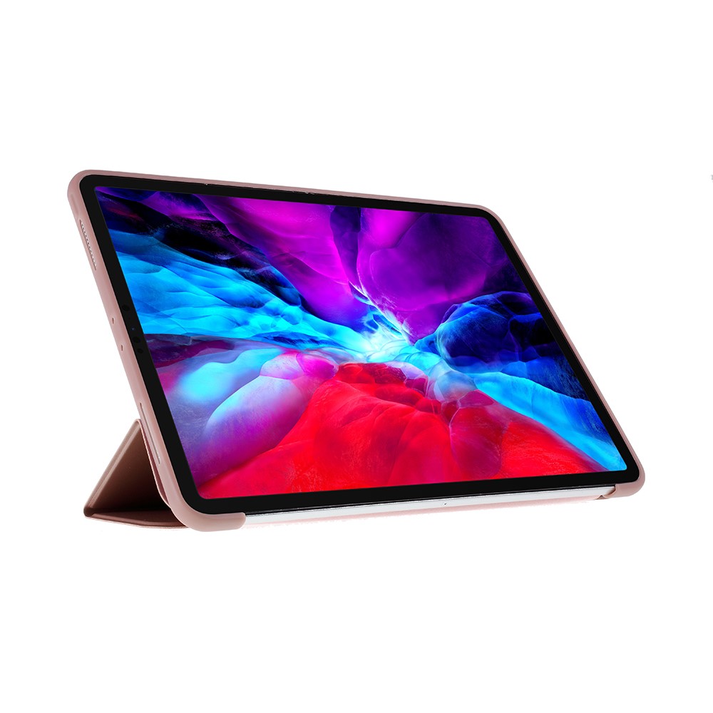 Tri-fold Leather Stand Case for iPad Pro 11-inch (2020) - Rose Gold-6