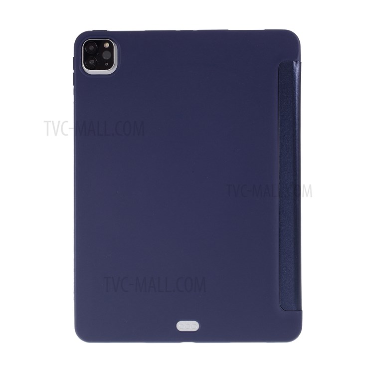Tri-fold Leather Stand Case for iPad Pro 11-inch (2020) - Dark Blue-3