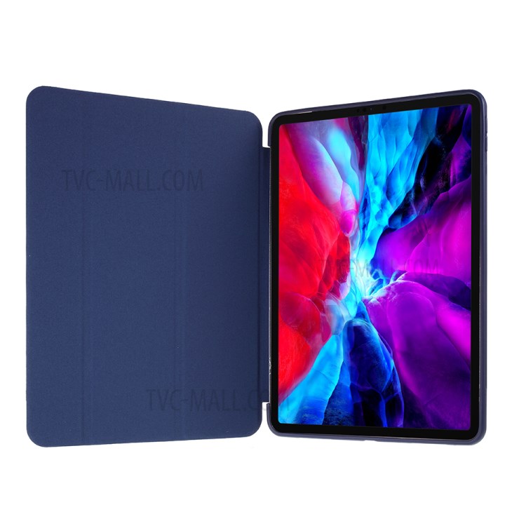 Tri-fold Leather Stand Case for iPad Pro 11-inch (2020) - Dark Blue-7
