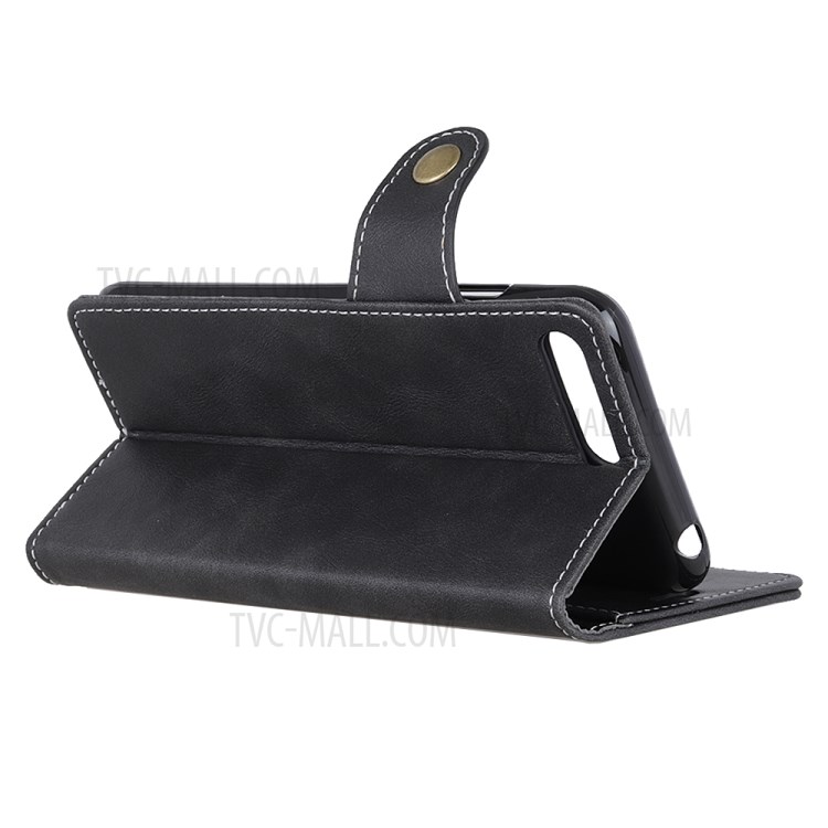 S Shape Textured PU Leather Case Phone Cover for iPhone SE (2nd Generation)/8/7 4.7 inch - Black-3