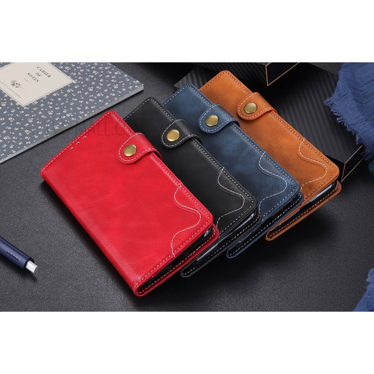 S Shape Textured PU Leather Case Phone Cover for iPhone SE (2nd Generation)/8/7 4.7 inch - Red-13