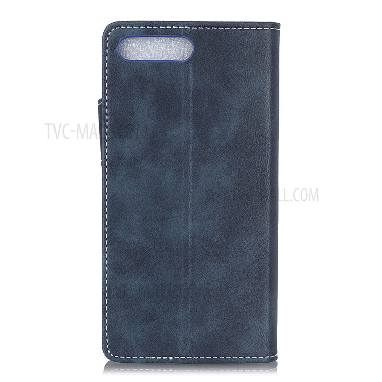S Shape Textured PU Leather Case Phone Cover for iPhone SE (2nd Generation)/8/7 4.7 inch - Blue-2
