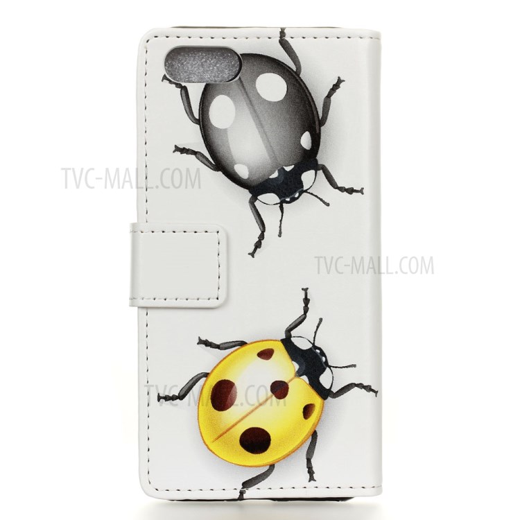 Protective Patterns Wallet Leather Stand Cover for iPhone SE (2nd Generation)/8/7 4.7 inch - Ladybugs-2