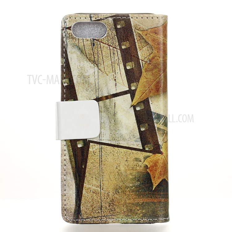 Protective Patterns Wallet Leather Stand Cover for iPhone SE (2nd Generation)/8/7 4.7 inch - Eiffel Tower-2