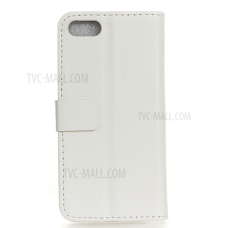 Litchi Texture Wallet Stand Leather Case for iPhone SE (2nd Generation)/8/7 - White-2