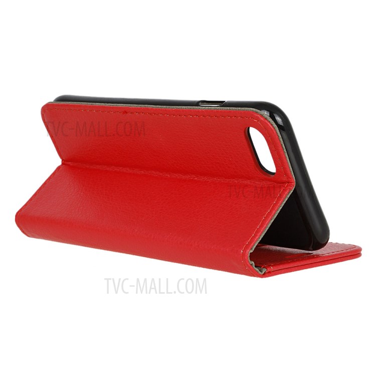 Litchi Texture Wallet Stand Leather Case for iPhone SE (2nd Generation)/8/7 - Red-3