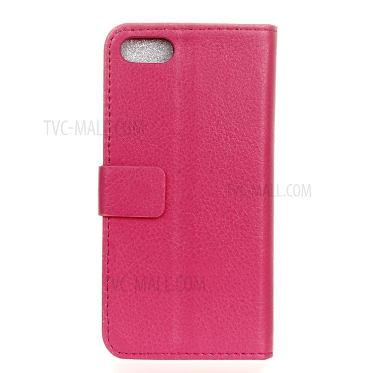 Litchi Texture Wallet Stand Leather Case for iPhone SE (2nd Generation)/8/7 - Rose-3