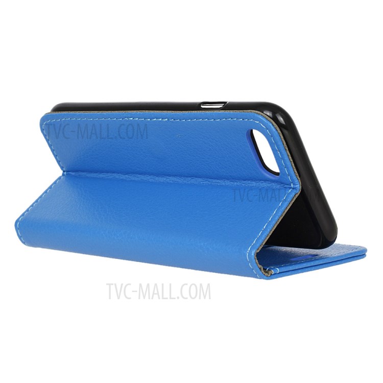 Litchi Texture Wallet Stand Leather Case for iPhone SE (2nd Generation)/8/7 - Blue-3