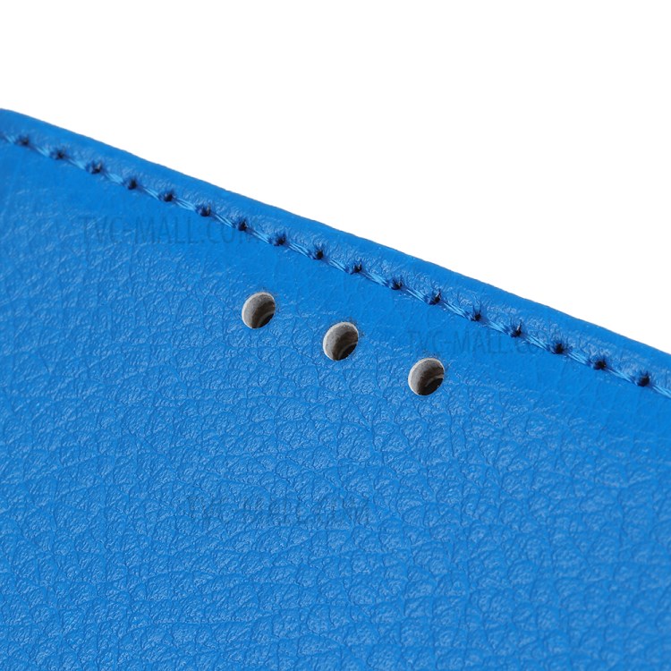Litchi Texture Wallet Stand Leather Case for iPhone SE (2nd Generation)/8/7 - Blue-5