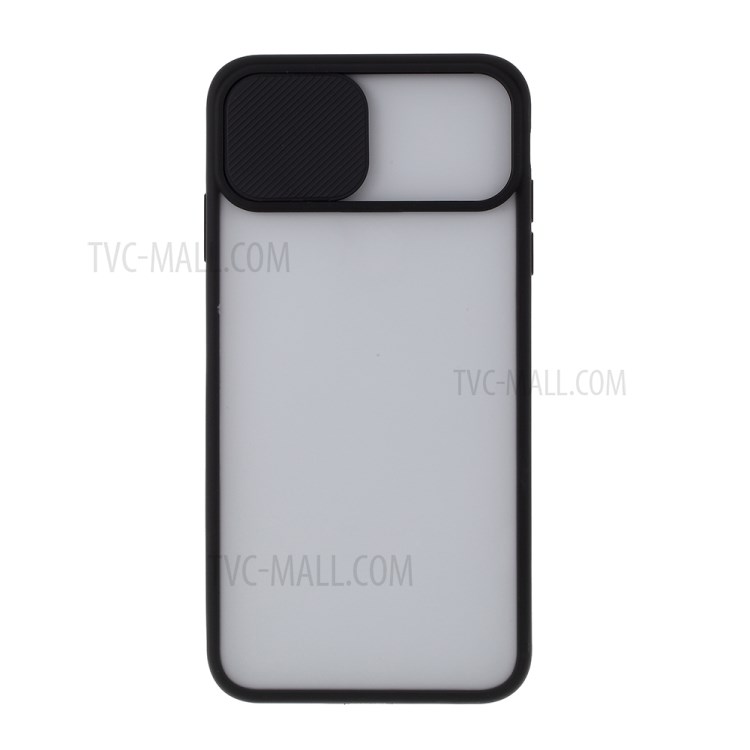 Matte PC + TPU Hybrid Case with Slide Camera Protection Cover for iPhone X/XS 5.8 inch - Black-9