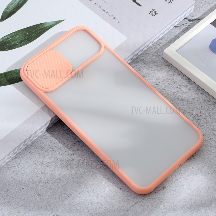 Гибридный Корпус Matte PC + TPU с Покрытием Для Защиты от Слайд -камеры Для Iphone X/XS 5,8 Дюйма - Розовый-2