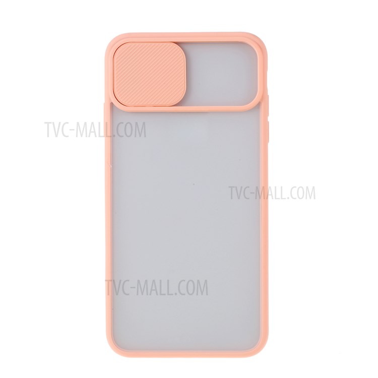Matte PC + TPU Hybrid Case with Slide Camera Protection Cover for iPhone X/XS 5.8 inch - Pink-7