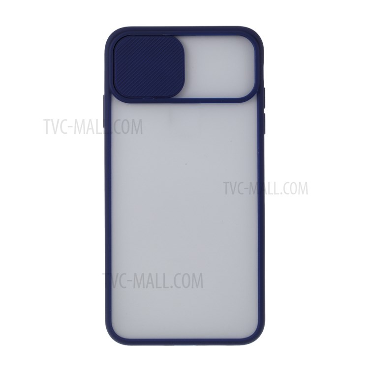 Matte PC + TPU Hybrid Case with Slide Camera Protection Cover for iPhone X/XS 5.8 inch - Blue-7