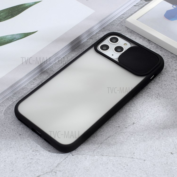 Matte PC + TPU Combo Phone Case with Slide Camera Shell for iPhone 11 Pro 5.8 inch - Black-6