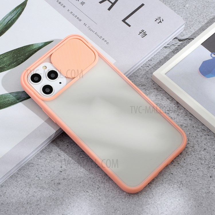 Matte PC + TPU-Combo Telefonkasten Mit Schieber Kameragehäuse Für Iphone 11 Pro 5,8 Inch - Rosa-4