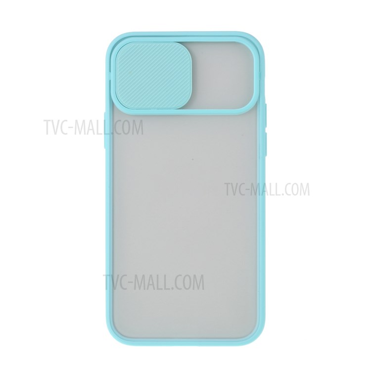 Matte PC + TPU Combo Phone Case with Slide Camera Shell for iPhone 11 Pro 5.8 inch - Cyan-2