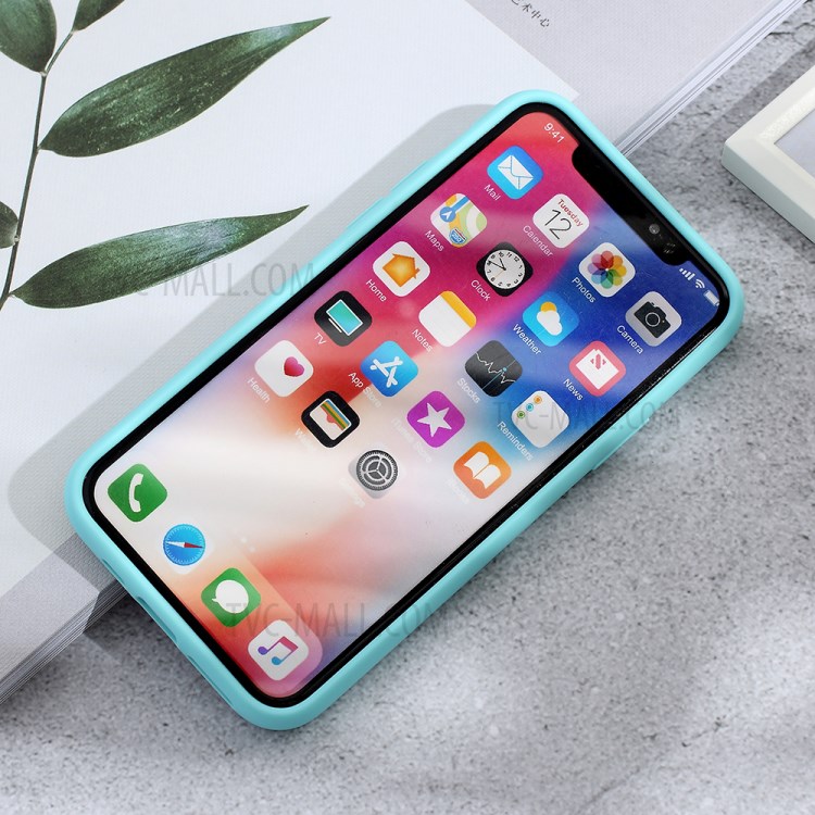 Matte PC + TPU Combo Phone Case with Slide Camera Shell for iPhone 11 Pro 5.8 inch - Cyan-7